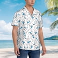 thumbnail image 2 of KLL Men's Hawaiian Shirt Short Sleeve Button Down Beach Shirts-Scarf Bear, 2 of 5