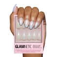 thumbnail image 1 of Holo corto de color blanco almendra Glamnetic Entranced Press-On Nails, 1 of 6