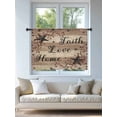 thumbnail image 4 of Sheer Curtains 54 Inch Length, Farmhouse Star Brown Semi Sheer Curtains Light Filtering Window Treatment, Retro Branches Berry Wooden Grain Privacy Voile Drapes for Living Room Bedroom 52x54 Inch, 4 of 7