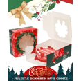 thumbnail image 4 of Caja para tartas Qiqee Christmas de 25 x 25 x 13 cm, 4 juegos con ventana, 4 of 7