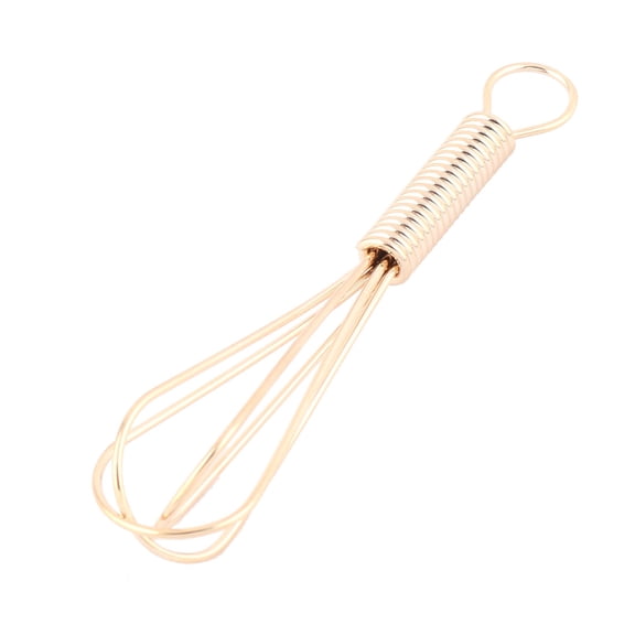 Unique Bargains Kitchen Stainless Steel Handhold Egg Milk Coffee Mixing Beater Gold Tone 8cm Length