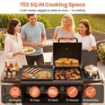 thumbnail image 3 of Grill and Griddle Combo with 50000 BTU, 702 SQ.IN Cooking Space for Backyard / Patio / Camping / Tailgating, 3 of 9