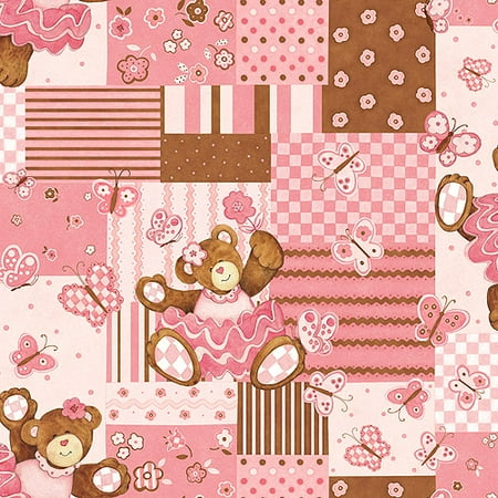 Belinda Bear Quilt Patch Fabric