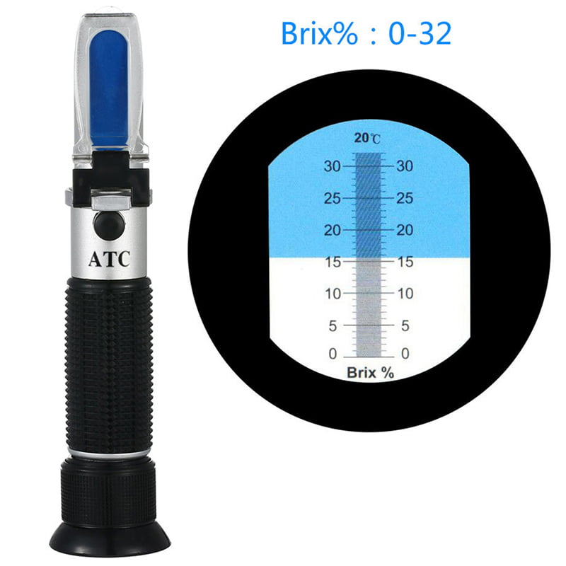0-32% Brix sugar wine beer fruit scale refractometer alcohol meter test tool 2XI 