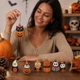 thumbnail image 6 of Tepsmf Halloween Wooden Ornament Set 12 Pcs Vintage Hanging Cutouts with 6.6FT Rope for Garland Tree Decor, 6 of 7