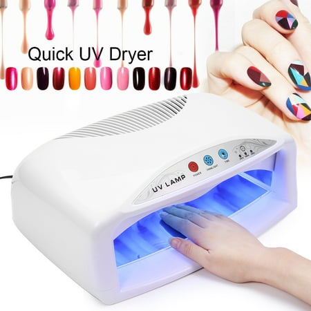 YOSOO UV Nail Dryer Lamp,54W UV Gel Dryer Lamp Quick Drying Gel Nail Polish Salon Curing Equipment With Fan & Timer Setting Used as Both a UV Lamp and a Dryer Fits 2 Hands or Feet at the Same