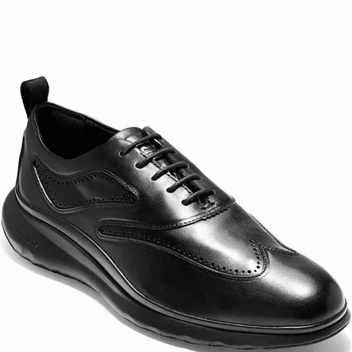 New In Box Cole Haan Men Size 12 Black Leather Laced Wing Oxford Grand 360 Shoes Men main image 3