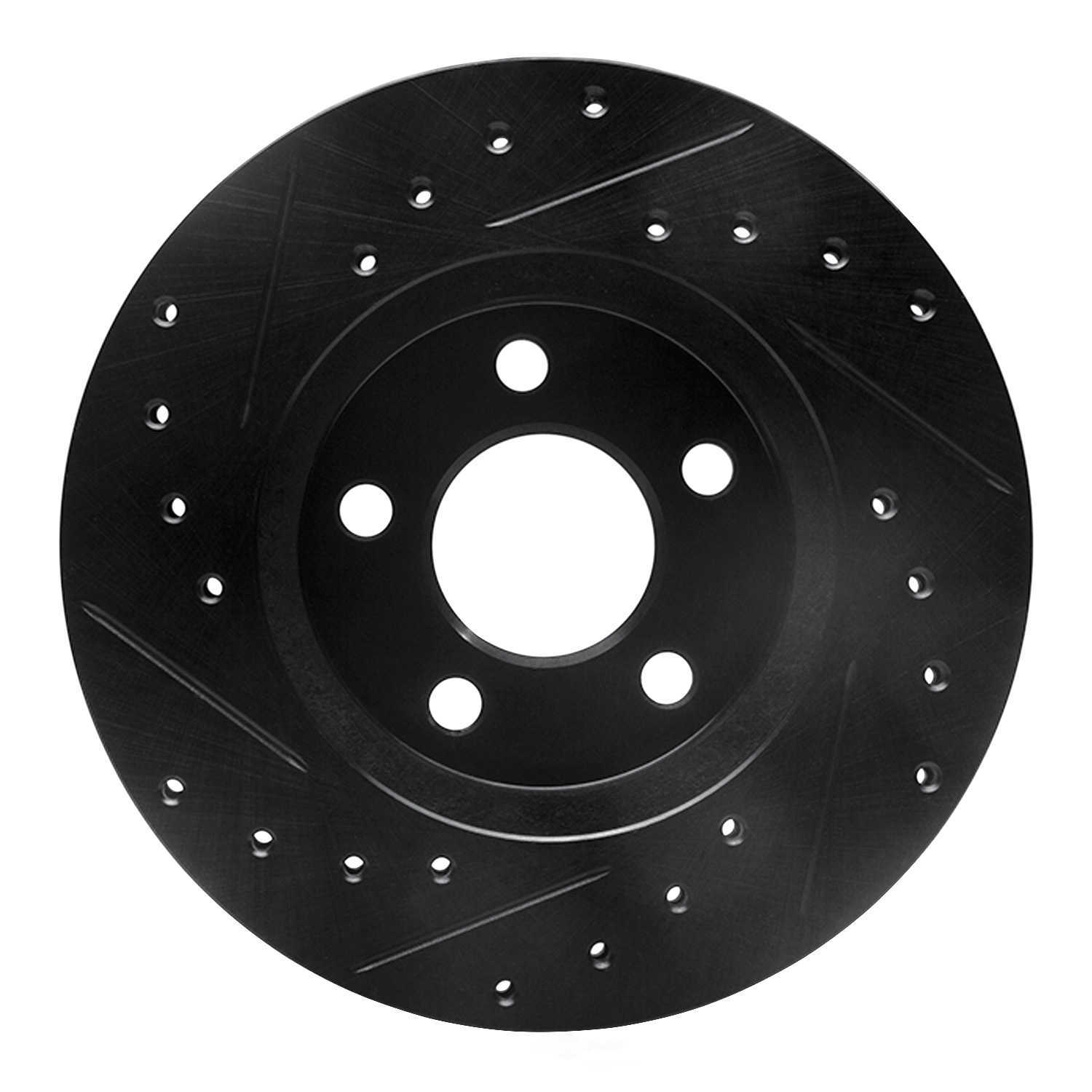 Dynamic Friction Company 633-40016R DFC Brake Rotor - Drilled And Slotted - Black