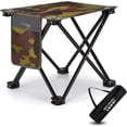 thumbnail image 1 of Camping Stool Small Retractable Folding Chair Foot Rest Stainless Steel Compact Lightweight Backpacking Stool With Carry Bag 12.6x12.6x13.8 Inches, 1 of 5