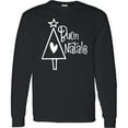 thumbnail image 3 of Inktastic Buon Natale Christmas Tree with Heart and Star Long Sleeve T-Shirt, 3 of 5