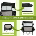 thumbnail image 4 of Double Camping Chair with Canopy, Portable Folding Loveseat with Cooler, Cup Holders & Storage for Beach, Lawn, Tailgates & Picnic, 4 of 7