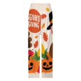 thumbnail image 4 of Happy Thanksgiving Pumpkin Turkey Pajama Pants Breathable with Pockets Pajamas For Lady Vintage Sleeping Pants Bedroom Homewear, 4 of 6