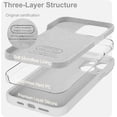 thumbnail image 3 of KTELE Compatible with iPhone 13 Case 6.1 inch Premium Liquid Silicone [Soft Microfiber Lining Anti-Scratch ] Gel Rubber Full-Body Bumper Protection Camera Protect Case for iPhone 13 - Stone, 3 of 7