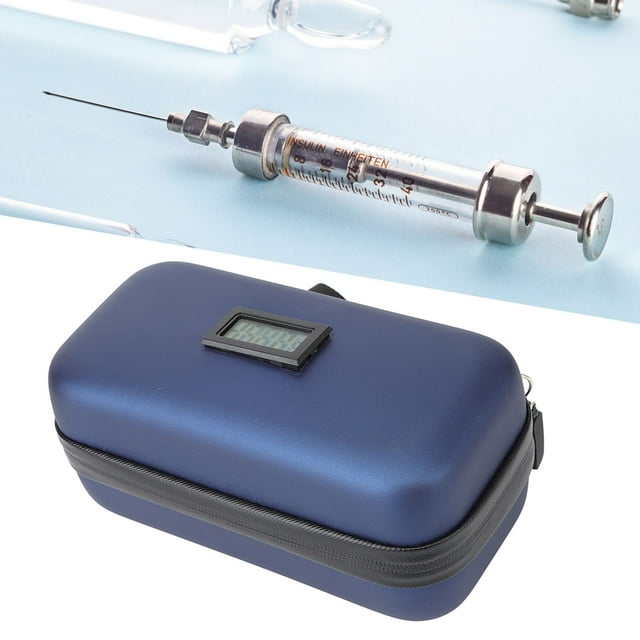 Insulin Cooler Travel Case, Zipper Closure Clear Display LCD Screen Insulin Cooler Bag For Medication Supplies