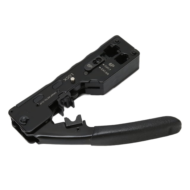 Cable Crimping Tool, Multifunction Adjustable Crimping Mode RJ45 Crimp Tool High Carbon Steel for Cat7a