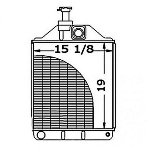Radiator fits Massey Ferguson 575 1876608M3