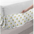thumbnail image 2 of Sailboat Bed Skirt, Modern Design Simplistic Style Sailing Boat with Egg Yolk Canvas Sails, Elastic Bedskirt Dust Ruffle Wrap Around for Bedding Decor, 4 Sizes, Seafoam and Yellow, by Ambesonne, 2 of 2