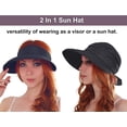 thumbnail image 2 of Sombreros Simplicity para mujer, visera convertible para playa con protección solar UV UPF 50+, 2 of 5
