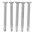 thumbnail image 1 of 50 tornillos autorroscantes de acero al carbono galvanizados con punta de cruz de 4,8 x 50 mm para reparación de cabeza plana, 1 of 12