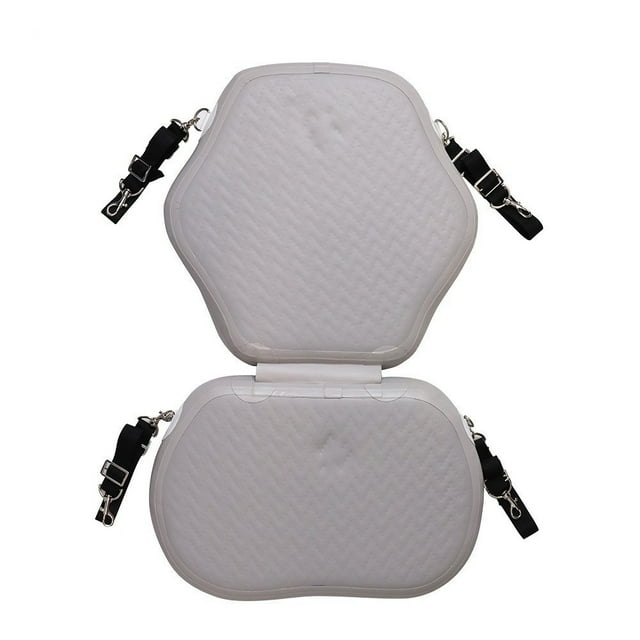 yeacher Inflatable Kayak Seat Cushion with Backrest, PVC Fishing Boat Seat Pad in Grey, Blue, or Orange