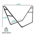 thumbnail image 3 of Juiluna Heavy-Duty Steel Hammock Stand, 130 * 40 * 51in for 2 People, Portable Design,for 9.5 to 14 ft Hammocks, Ideal for Outdoor Balconies, Porches, Patios, Decks and Backyards., 3 of 7