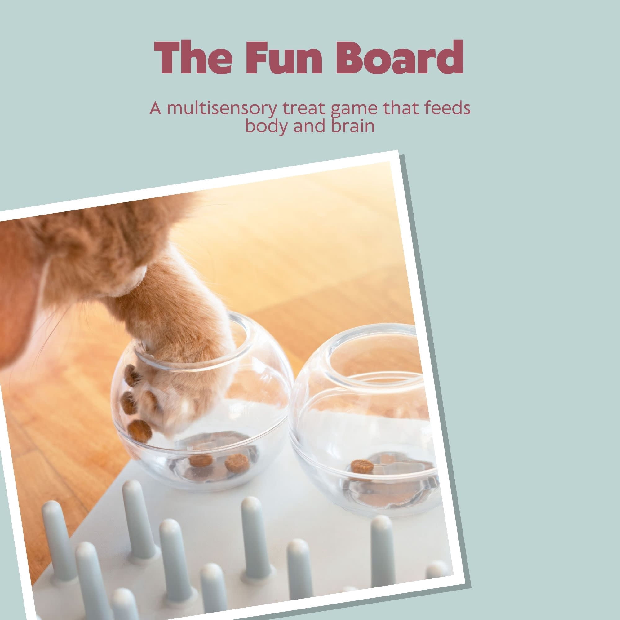 TRIXIE Fun Board Strategy Game for Cats, Puzzle Toy, Treat Dispenser, Interactive Play, White