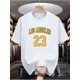 thumbnail image 2 of Men'S Casual Crew Neck T-Shirt, Los Angeles 23 Print, Slight Stretch, Regular Fit, Fashionable Short-Sleeve Top for Sports & Leisure, 2 of 7