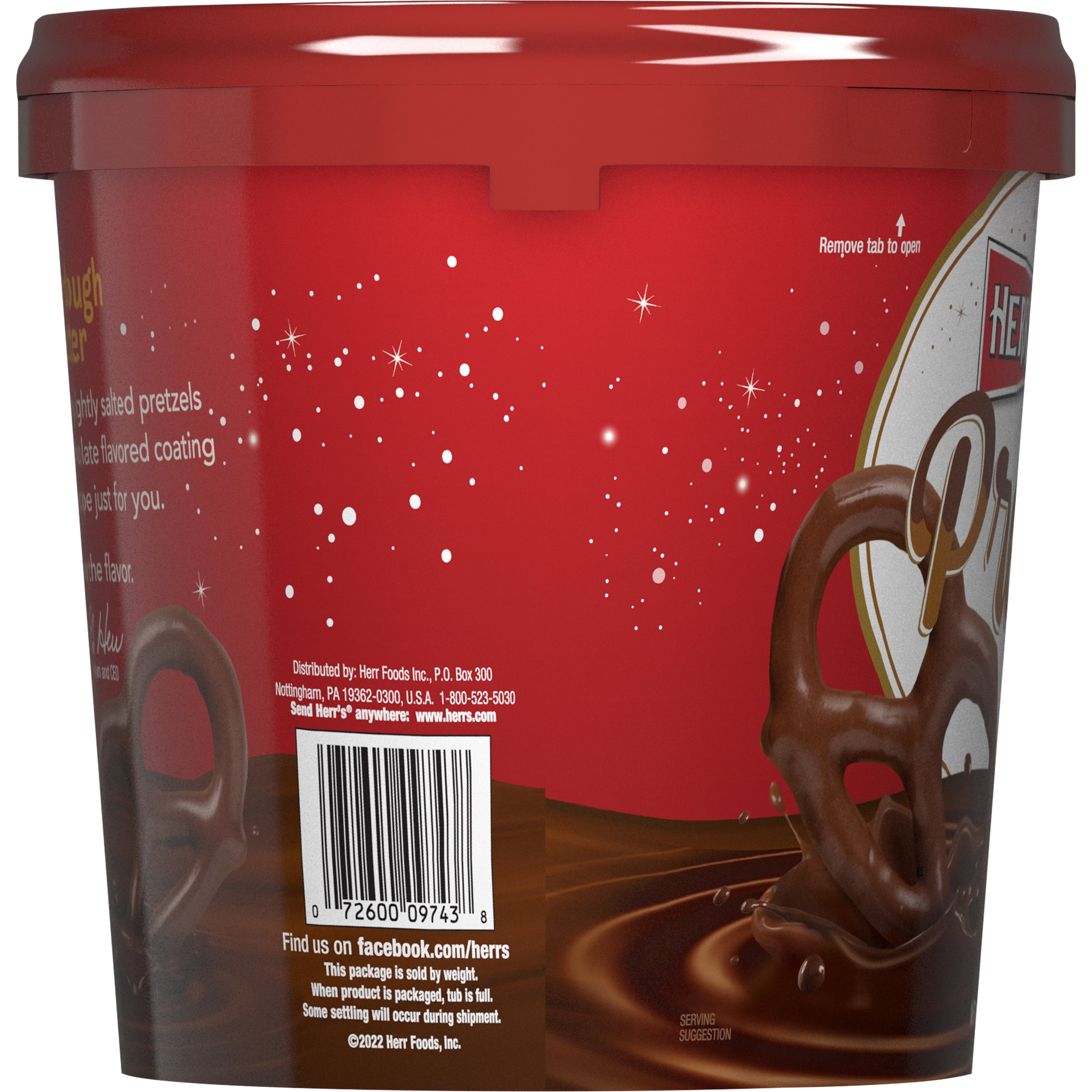 (5 pack) Herr's Milk Chocolate Coated Sourdough Pretzels, 14 oz.
