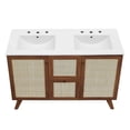 thumbnail image 6 of Modway Soma 48" Double Sink Modern Wood Bathroom Vanity in Walnut/White, 6 of 17