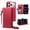 Red, variant on Dteck Crossbody Wallet Phone Case for iPhone 17 Pro, Bling Diamond PU Leather Credit Card Slots Folio Flip Stand Cover with Wrist/Shoulder Strap,Black