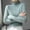 Mint Green, variant on TRUBKH Womens Sweaters Scoop Neck Long Lantern Sleeve Oversized Sweaters for Women Tunic Tops Blouse Plus Size Seamless Knit Cotton Blend Fall Sweaters for Women Womens Tops Black S