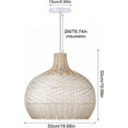 thumbnail image 7 of Arturesthome White Wicker Chandelier, Boho Basket Rattan Pendant Lighting Fixtures Large Basket Natural Woven Hanging Ceiling Lights Lamp Shade, 7 of 7