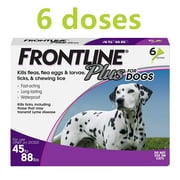 Frontline Plus Flea and Tick Treatment for Large Dogs 45-88 Pounds 6 Doses