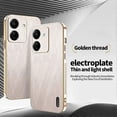 thumbnail image 2 of KADEM For Xiaomi Redmi 13C 4G Poco C65 4G Case Electroplating Silk Texture PU + TPU Phone Back Cover, 2 of 5