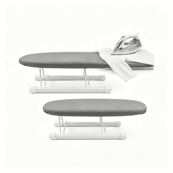 XIBUFE 11" Mini Ironing Board Tabletop,Portable Foldable Travel Iron Board with Heat Resistant Cover