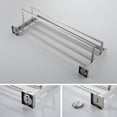 thumbnail image 7 of KOKOSIRI Towel Rack 24'' Bathroom Towel Shelves with Double Towel Bars SUS304 Stainless Steel Wall Mounted Brushed Nickel B6003BR-L24, 7 of 7