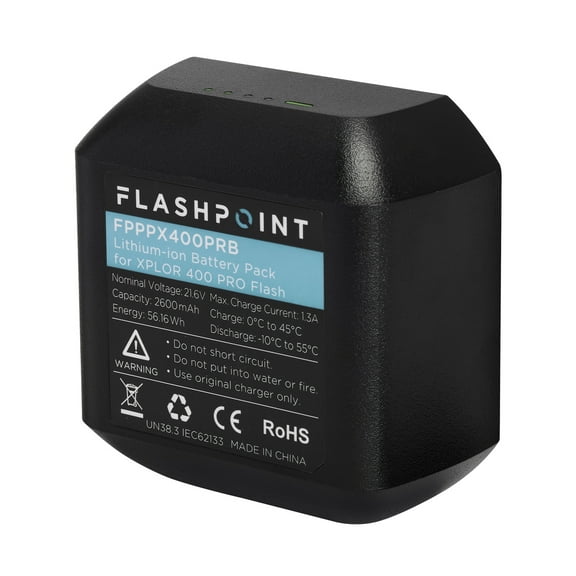 Flashpoint Rechargeable Lithium-Ion Battery Pack for XPLOR 400 PRO (AD400Pro) Flash (21.6V, 2600mAh) - Godox WB400P