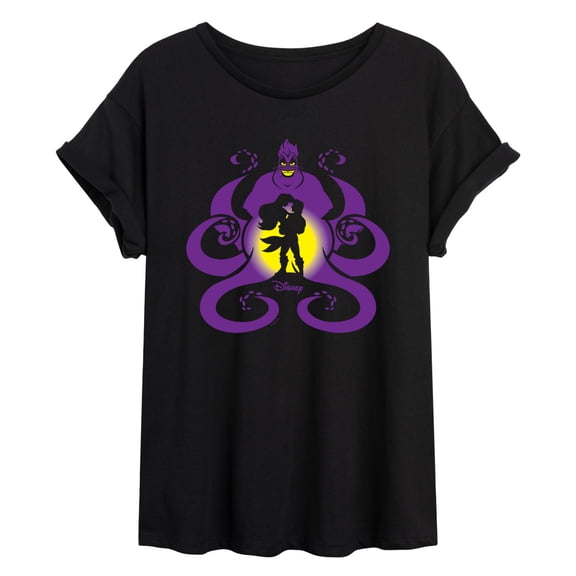 Disney - Ursula Ariel Silhouette - Juniors Oversized Graphic T-Shirt