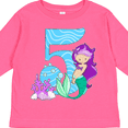 thumbnail image 4 of Inktastic Fifth Birthday Mermaid Girls Long Sleeve Toddler T-Shirt, 4 of 5