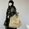 thumbnail image 2 of Xeie Thuk Casual Large-capacity Fashion Shoulder Bag, Alphabet Print Zipper Trendy Handbag With Adjustable Strap, 2 of 15