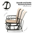 thumbnail image 2 of Ktaxon Brown Patio Glider Chair - Single Steel Frame Seat, Tesslin Fabric for Porch, Garden, Balcony, 2 of 7