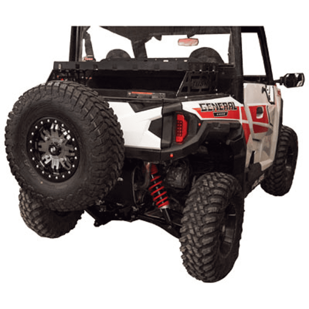 Hitch Mounted Spare Tire Carrier Compatible With Polaris GENERAL 4 1000