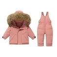 thumbnail image 2 of ATOGUTA Ski Suit for Kids Ski Jacket Snow Jacket Pants Suits Windproof Waterproof Winter Coats Size 6M-4T, Pink, 2 of 6