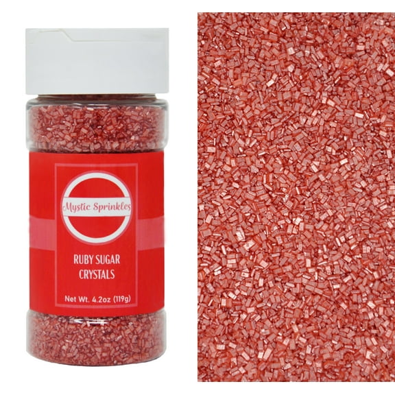 Mystic Sprinkles Ruby Red Sugar Crystals 4.2 oz.