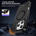 thumbnail image 6 of Decase Rugged Magnetic Case for iPhone 15 Plus,Support Mag-Safe,Heavy Duty Shockproof Kickstand Cover for Women Men,Dual-Layer Protection Military Grade Protective Case for iPhone 15 Plus,Black, 6 of 7