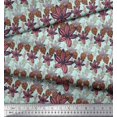 thumbnail image 3 of Soimoi Green Georgette Viscose Fabric Artistic Floral Print Sewing Fabric Yard 42 Inch Wide, 3 of 5