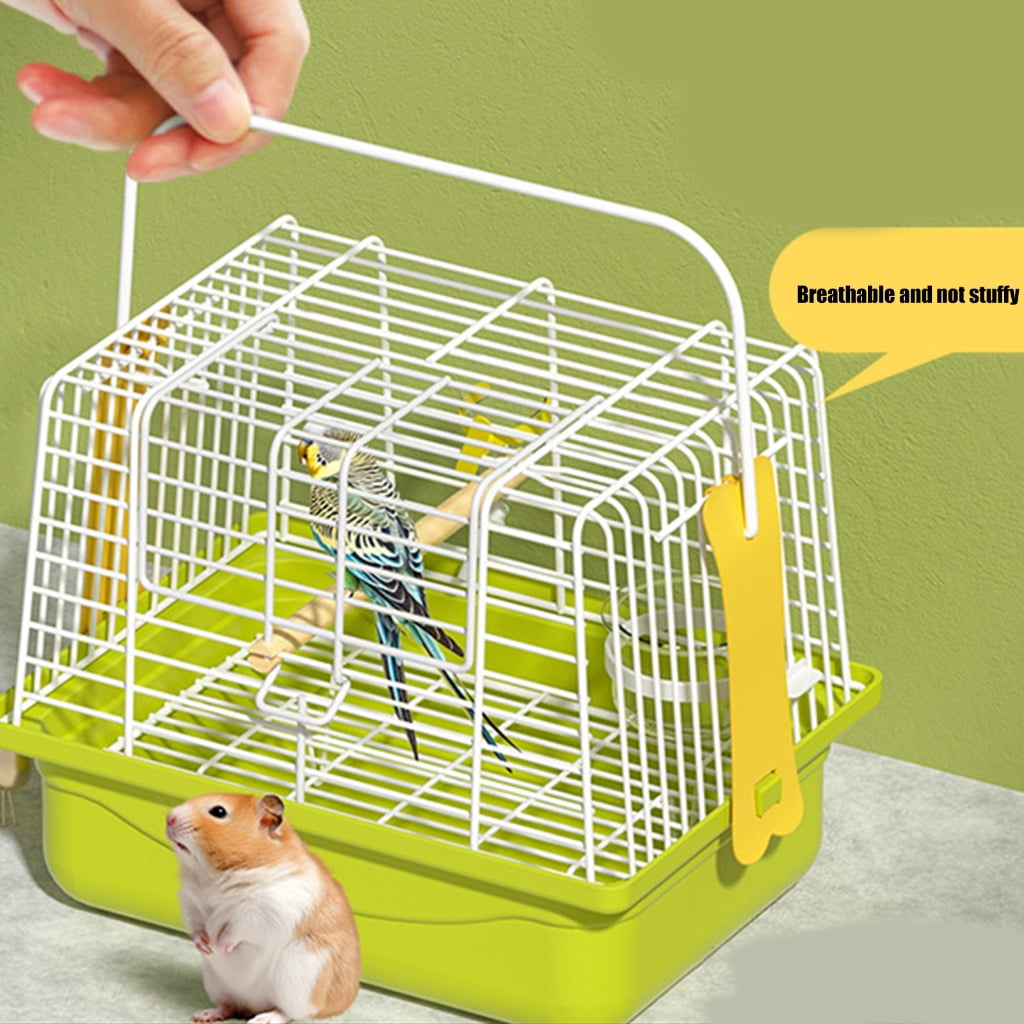 Iron Wire Travel Use Bird Cage With Perch And Easy Maintenance Design For Small Birds