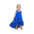 thumbnail image 5 of Girls Dress Blue Floral Handbag Sleeveless Princess Summer Sundress Cute 5 Years, 5 of 8