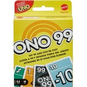ONO 99 Card Game from Makers of UNO for Kids, Adults and Game Night, Add Numbers & Don't Go over 99