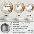 thumbnail image 4 of Designart "Contemporary Beige And Gold River Scenery" Coastal Ocean Rund Mirror For Wall Decor - Large Beige Round Print Mirror - Round Coastal Mirror - Wall Mounted Round Large Mirror - 29" x 29", 4 of 6